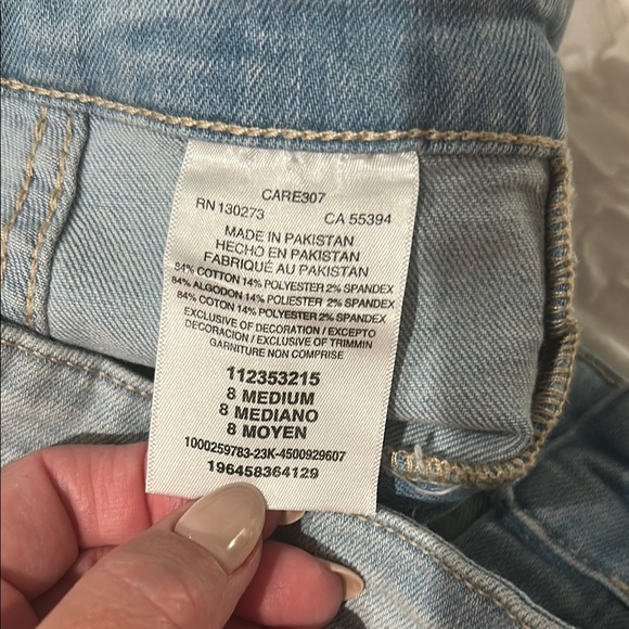 Lee Blue Denim Jean Shorts High-Rise - Picture 10 of 10